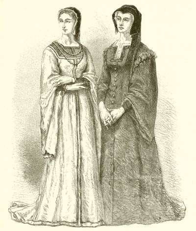 Margaretha van Valois en Louise de Savoie door French School