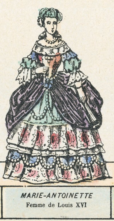 Marie-Antoinette, vrouw van Lodewijk XVI door French School