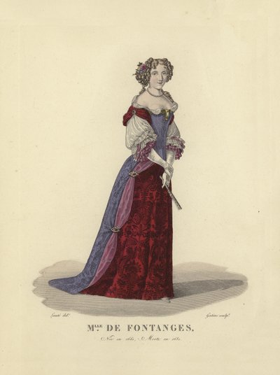 Marie Angélique de Scorailles, hertogin van Fontanges, minnares van koning Lodewijk XIV van Frankrijk door French School