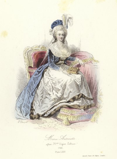 Marie Antoinette, koningin-gemalin van Lodewijk XVI van Frankrijk door French School