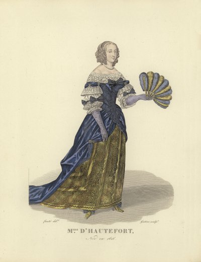 Marie de Hautefort, favoriet van koning Lodewijk XIII van Frankrijk door French School