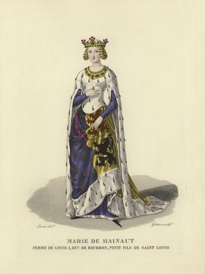 Marie van Henegouwen, vrouw van Lodewijk I, Hertog van Bourbon door French School