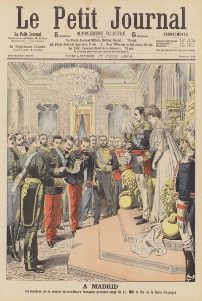 Huwelijk van koning Alfonso XIII van Spanje en Victoria Eugenie van Battenberg door French School