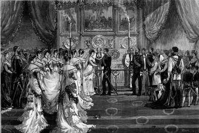 Huwelijk van Prins Arthur van Connaught en Strathearn (1850-1942) en Prinses Margaret van Pruisen (1860-1917) door French School