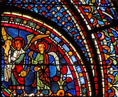 Het Maria Magdalena-raam: de ziel van Maria Magdalena wordt gezegend door French School