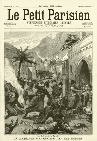 Bloedbad op Armeniërs door Koerden in Turkije door French School