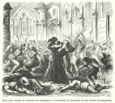 Bloedbad van de Armagnacs door de Bourgondiërs, Parijs door French School