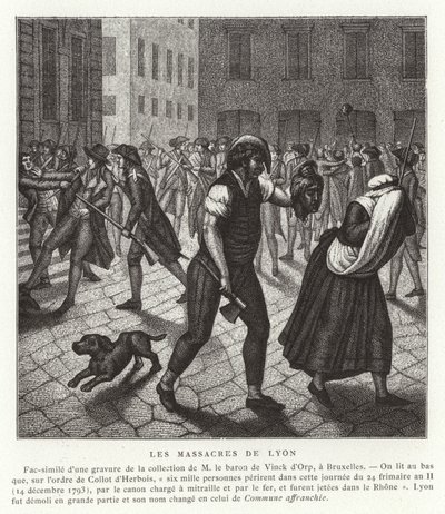Bloedbaden in Lyon, Franse Revolutie, december 1793 door French School