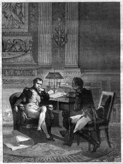 Maximilien Sebastien Foy (1775 - 1825), Franse generaal, rapporteert aan Keizer Napoleon I over de situatie bij de Linies van Torres Vedras door French School