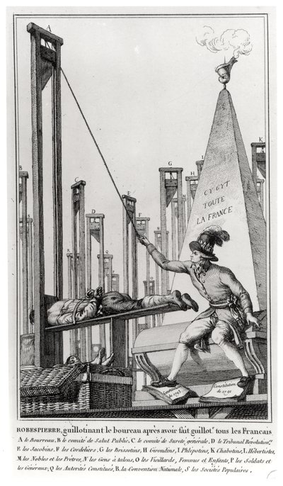Maximilien de Robespierre (1758-94) Executie van de Beul door French School