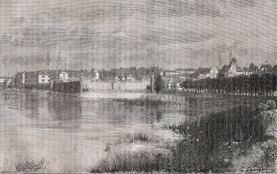 Melun - Ile-de-France - gravure in 