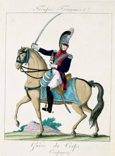 Lid van de Grd du Corps, uit Troupes Francaises, uitgegeven bij Basset, Parijs door French School