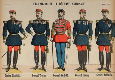 Leden van de Generale Staf van het Franse leger tijdens de Frans-Duitse Oorlog door French School