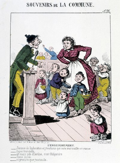 Herinneringen aan de Commune: onderwijs, eind 19e eeuw B.H.V. P. door French School