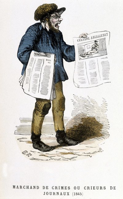 Koopman van misdaden of krantenverkoper door French School