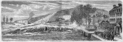 Meteorologisch fenomeen: effect van de vloed op de bar van de Seine bij Villequier (Seine Maritime, 76), 9 maart door French School