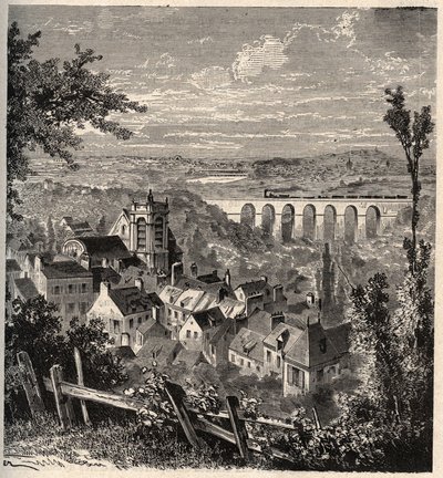 Meudon - departement Hauts-de-Seine - gravure in 