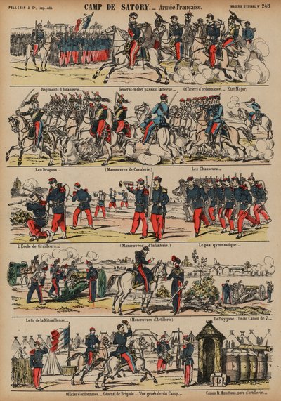 Militair kamp van het Franse leger in Satory, Frankrijk door French School