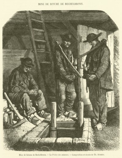 Bitumenmijn van Bechelbronn, Het gebed van de mijnwerkers door French School