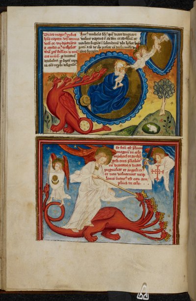 Miniatuur uit het Boek van het Leven van St. Jan en de Apocalyps, c.1400 door French School