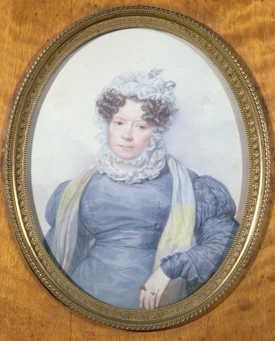 Miniatuurportret van Madame Swetchine (1782-1857) door French School