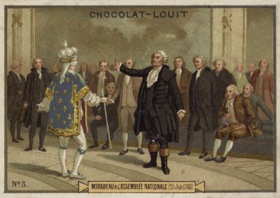 Mirabeau bij de Nationale Vergadering, 23 juni 1789 door French School