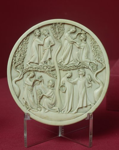Spiegelkist met hoofse scènes, c.1320-30 door French School
