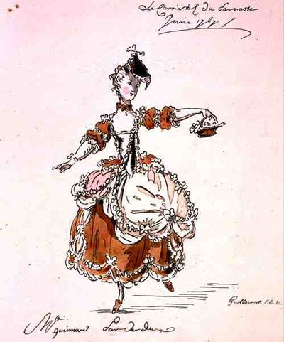Miss Guimard als Terpsichore, in een libretto door Louis Fuzelier, gecomponeerd door Mondonville, facsimile door A. Guillaumot Fils door French School