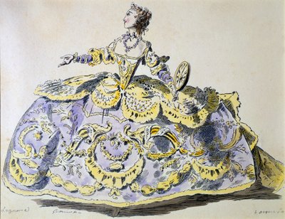 Miss Laguerre als Fortuna (facsimile door A. Guillaumot fils) door French School