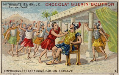 Mithridates VI van Pontus gevangen en vermoord door een slaaf door French School