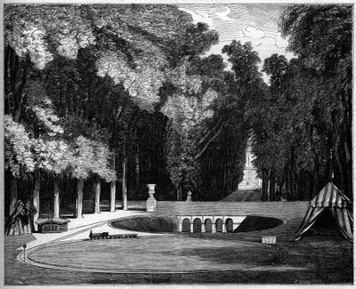 Model van de spoorweg gebouwd voor Prins Imperial (zoon van Napoleon III), in het Saint Cloud Park. door French School