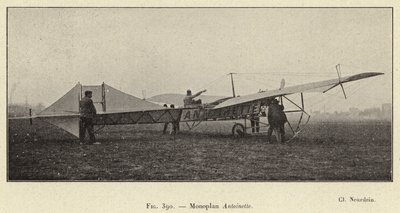 Monoplane Antoinette (gravure) door French School