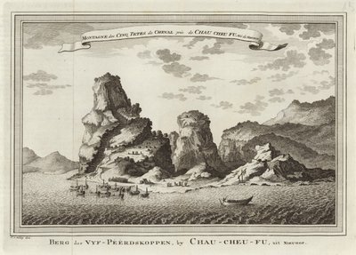 Montagne des Cinq Tetes de Cheval door French School