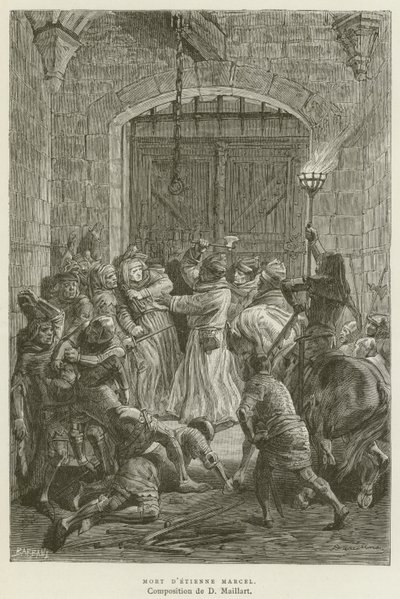 Dood van Etienne Marcel door French School