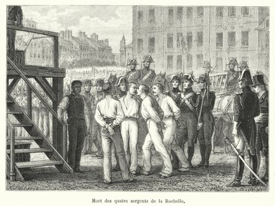 Dood van de vier sergeanten van La Rochelle door French School