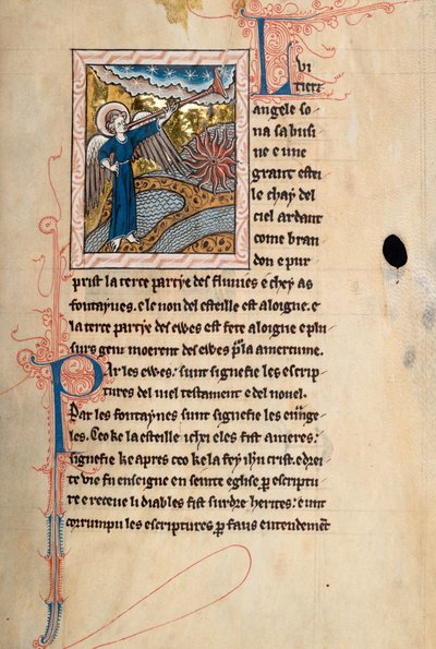 Ms65 f29r, Commentaar op de Apocalyps van St. Jan, eind 13e eeuw door French School