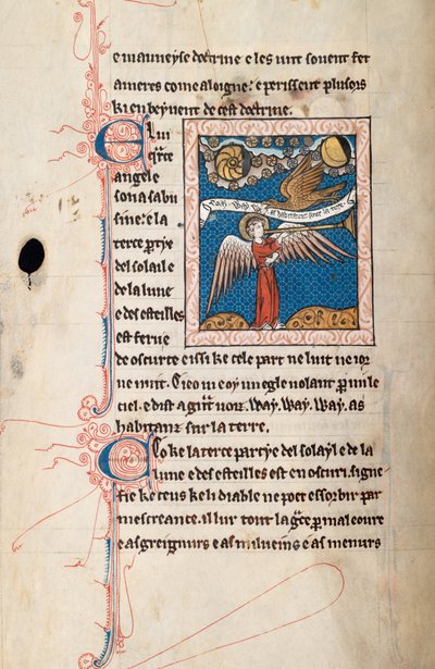 Ms65 f29v, Commentaar op de Apocalyps van St. Jan, eind 13e eeuw door French School