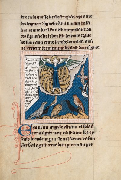 Ms65 f73r, Commentaar op de Apocalyps van St. Jan, eind 13e eeuw door French School