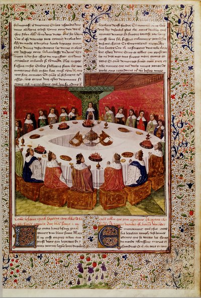 Verschijning van de Heilige Graal, uit de Queste del Saint Graal, c.1470 door French School
