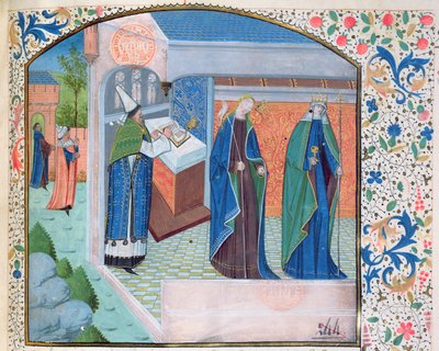 Ms 0338 f.1 De Kerk en de Synagoge, c.1465-70 door French School