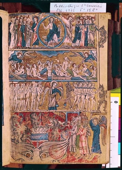 Het Laatste Oordeel, uit een Psalter door French School