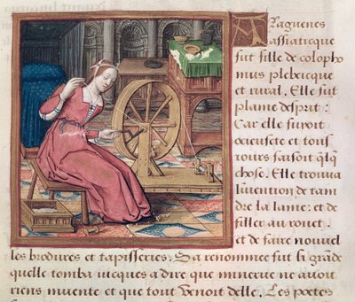 Ms 17 Arachne, uit Vie des Femmes Celebres, ca. 1505 door French School