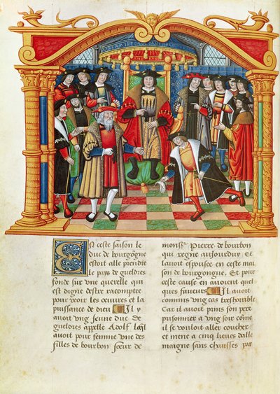 Adolphe de Gueldres, uit de Memoires van Philippe van Commines door French School