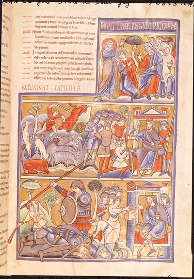 Ms 1 f.93r Het verhaal van David, uit de Souvigny Bijbel door French School