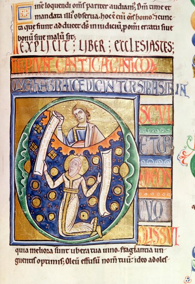 Ms 1 fol.235 Het Boek Prediker, uit de Souvigny Bijbel door French School