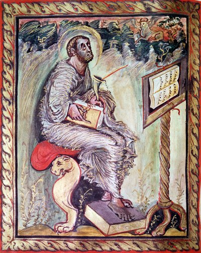 St. Lucas, uit de Ebbo-evangeliën, c.816-835 door French School