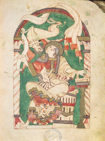 Ms 24 fol.53 St. Marcus, uit een evangelie van de abdij van Corbie door French School