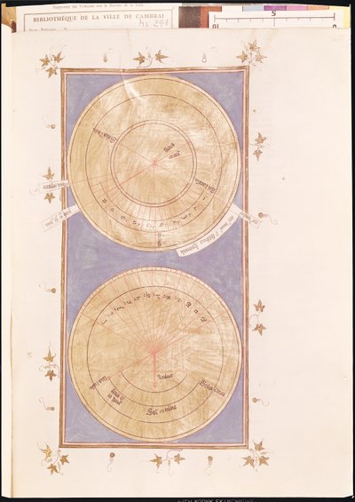 Ms 291 Tome 2 fol.297r Zonnewijzer van het wonder van Hizkia, uit 