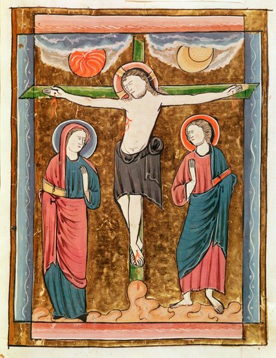 Ms 3016 fol.18r De Kruisiging, uit Psautier a lUsage de Paris door French School