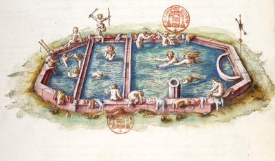 De baden van Nerys in Neris-les-Bains, illustratie uit 